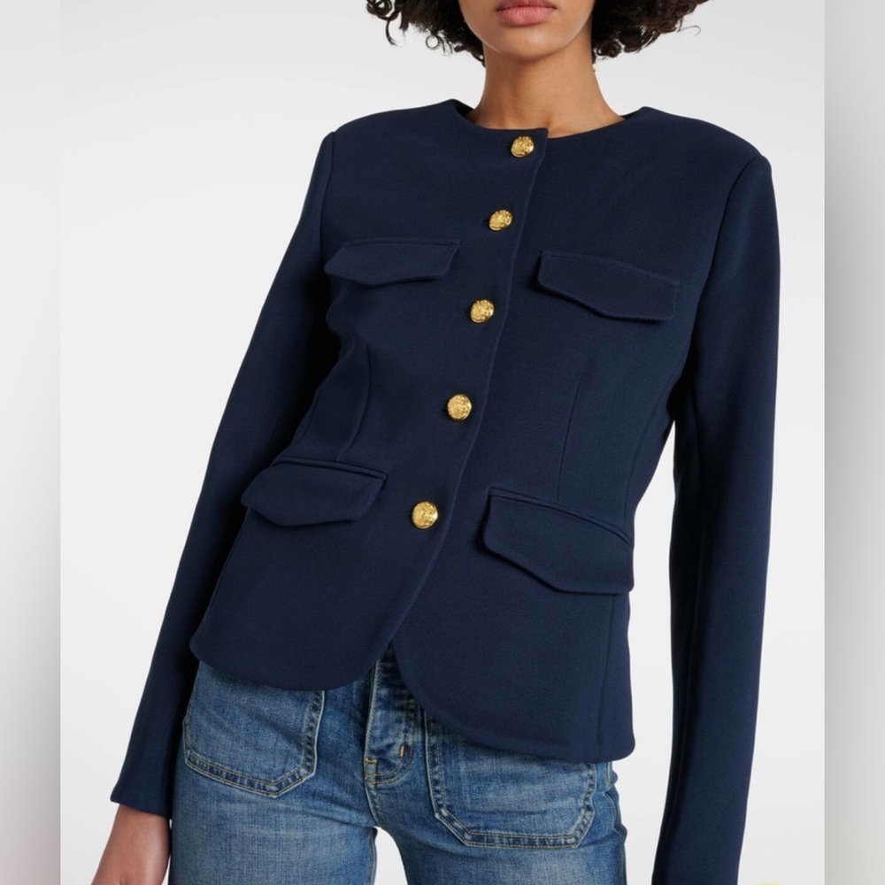 Veronica Beard Kensington knit jacket marine navy blue